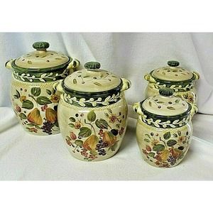 4 PC CANISTER SET BY CERTIFIED INTERNATIONAL, LA TOSCANA BY PAMELA GLADDING